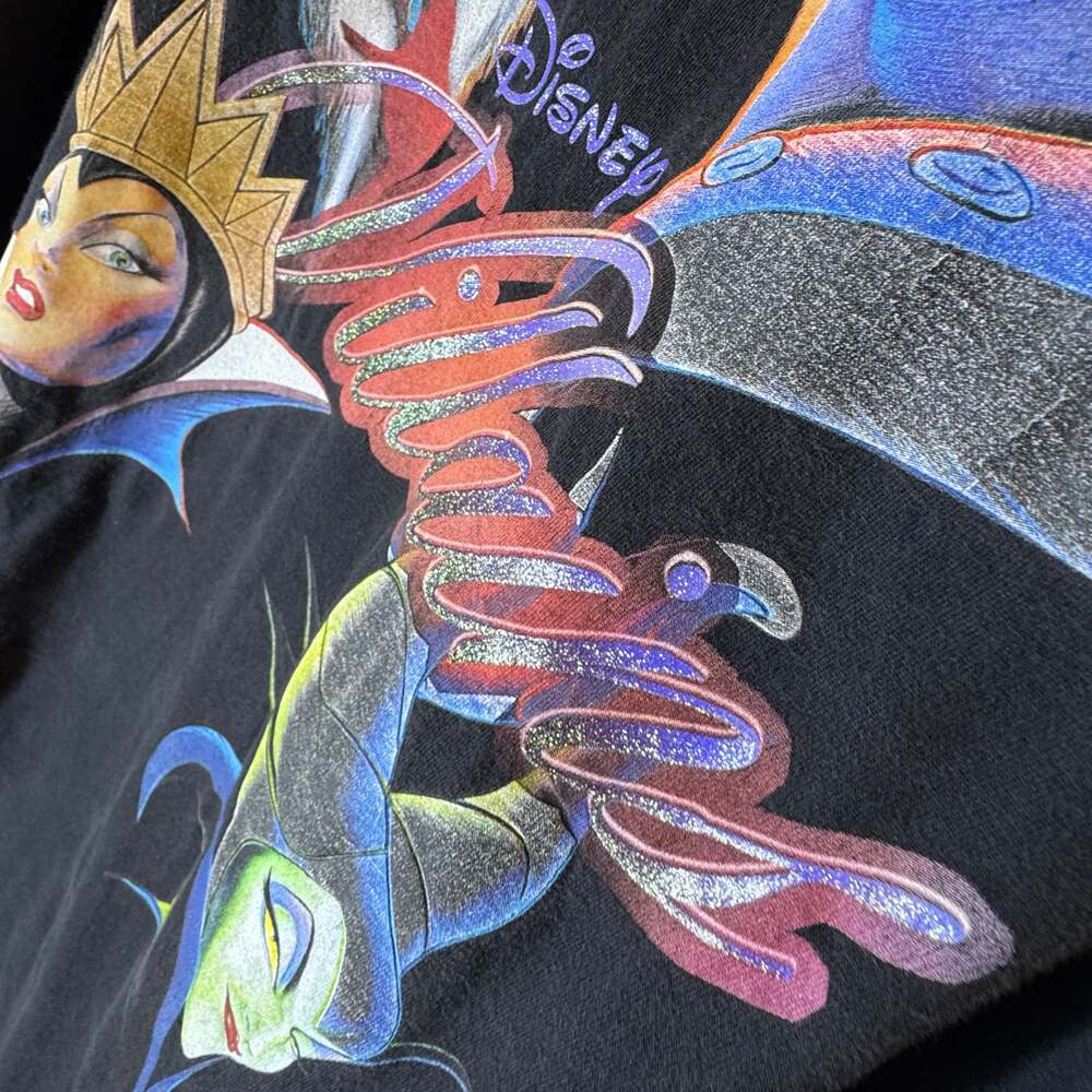 Vintage 90s Disney Villains Bad Girls Nightmare Double Sided Graphic T-Shirt - Picture 2 of 6